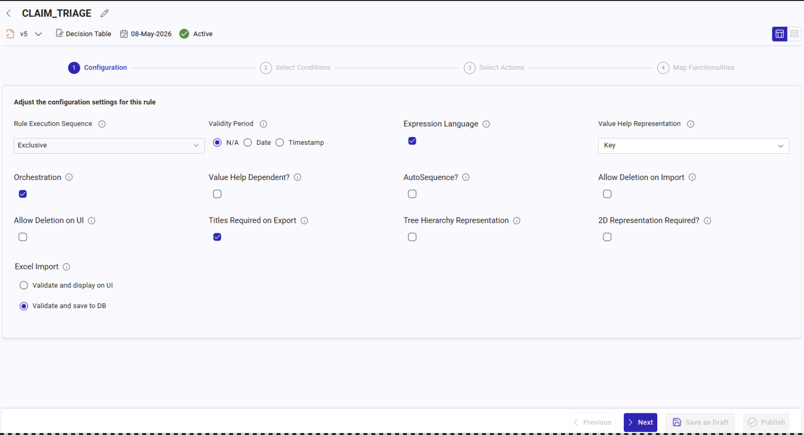 Decision Table Creation