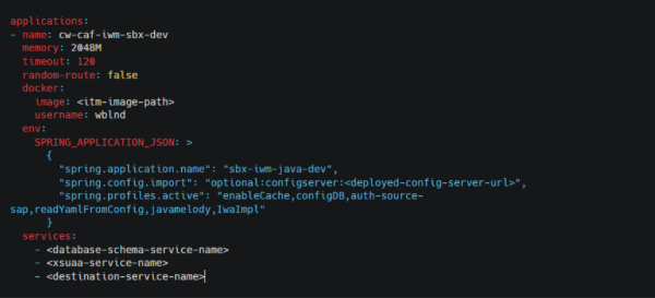 ITM Deployment Configuration
